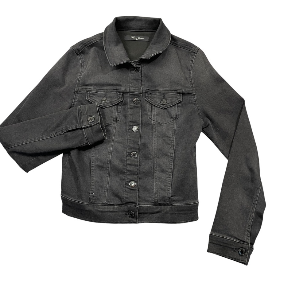 Mavi Black XS Women's Jean Jacket Cotton Blend Pockets Long Sleeve